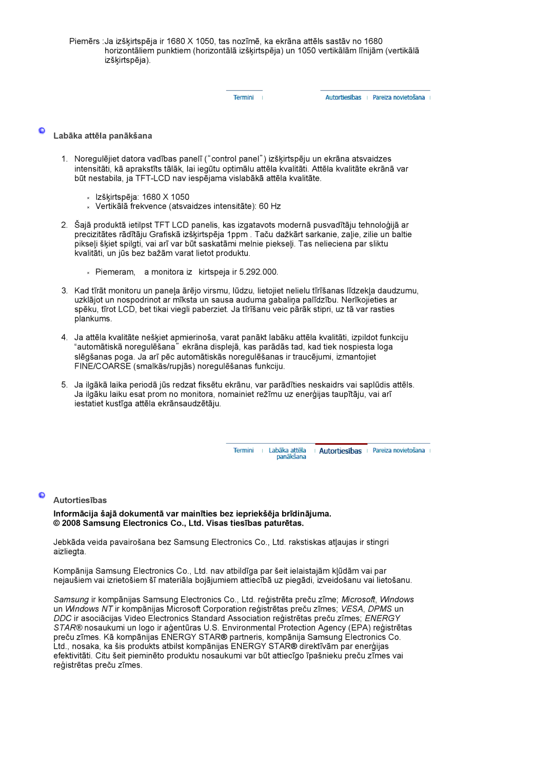 Samsung LS19HANKBDHEDC, LS20HANKSHEDC manual Labāka attēla panākšana 