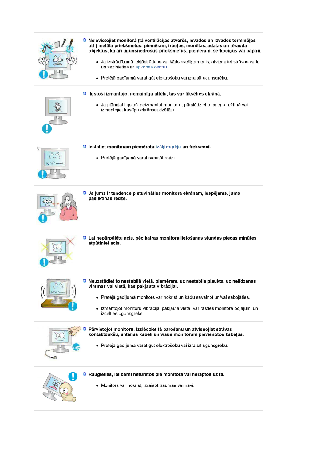 Samsung LS20HANKSHEDC, LS19HANKBDHEDC manual Iestatiet monitoram piemērotu izšķirtspēju un frekvenci 