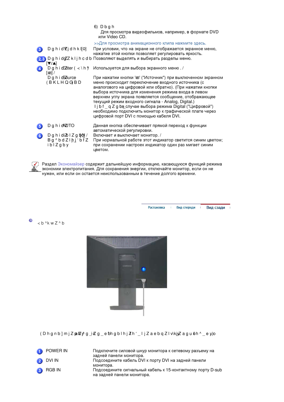 Samsung LS20HAWCSQ/EDC, LS20HAWCSZ/EDC manual Вид сэади 