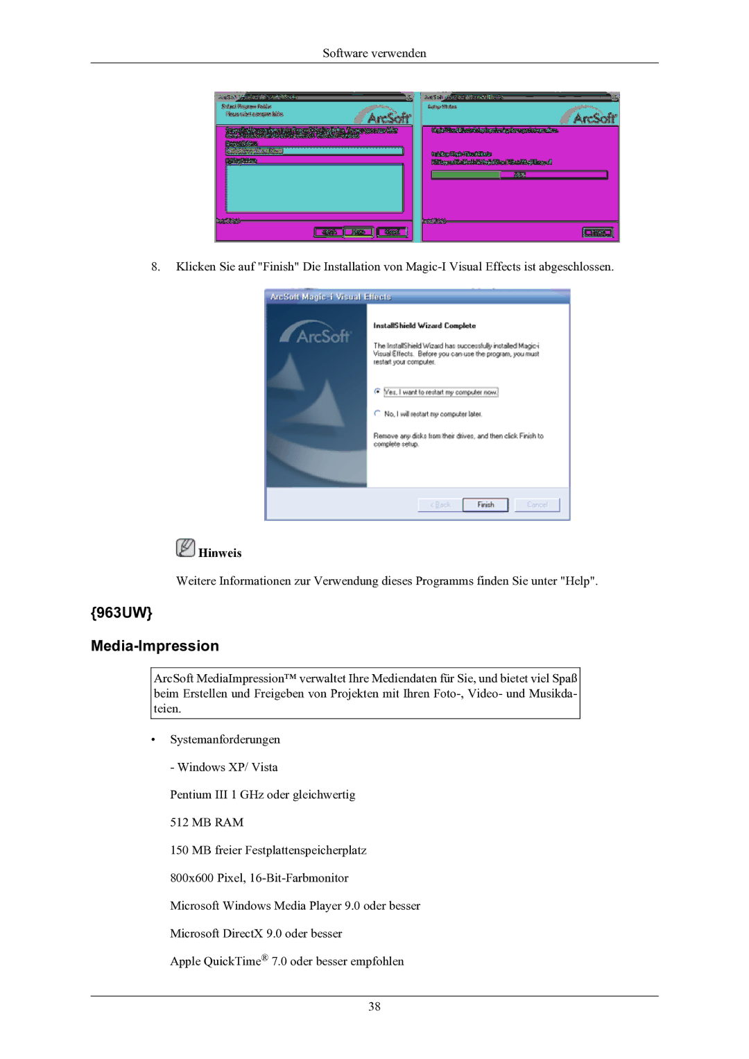 Samsung LS20LIUJFV/EN manual 963UW Media-Impression 