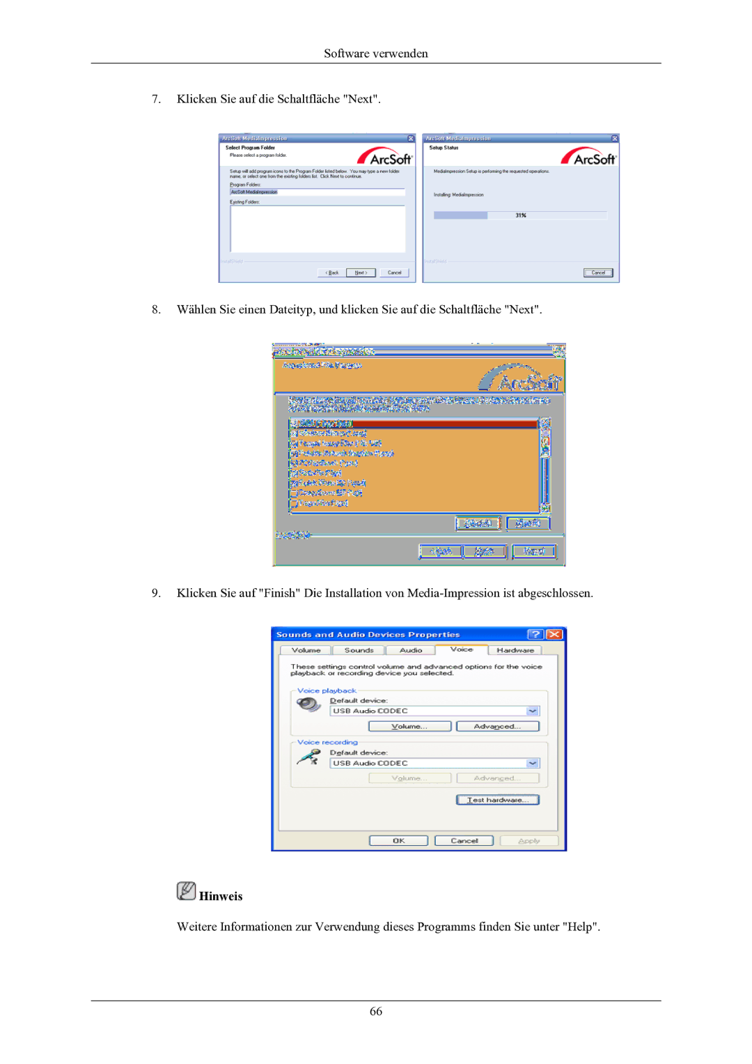 Samsung LS20LIUJFV/EN manual Hinweis 