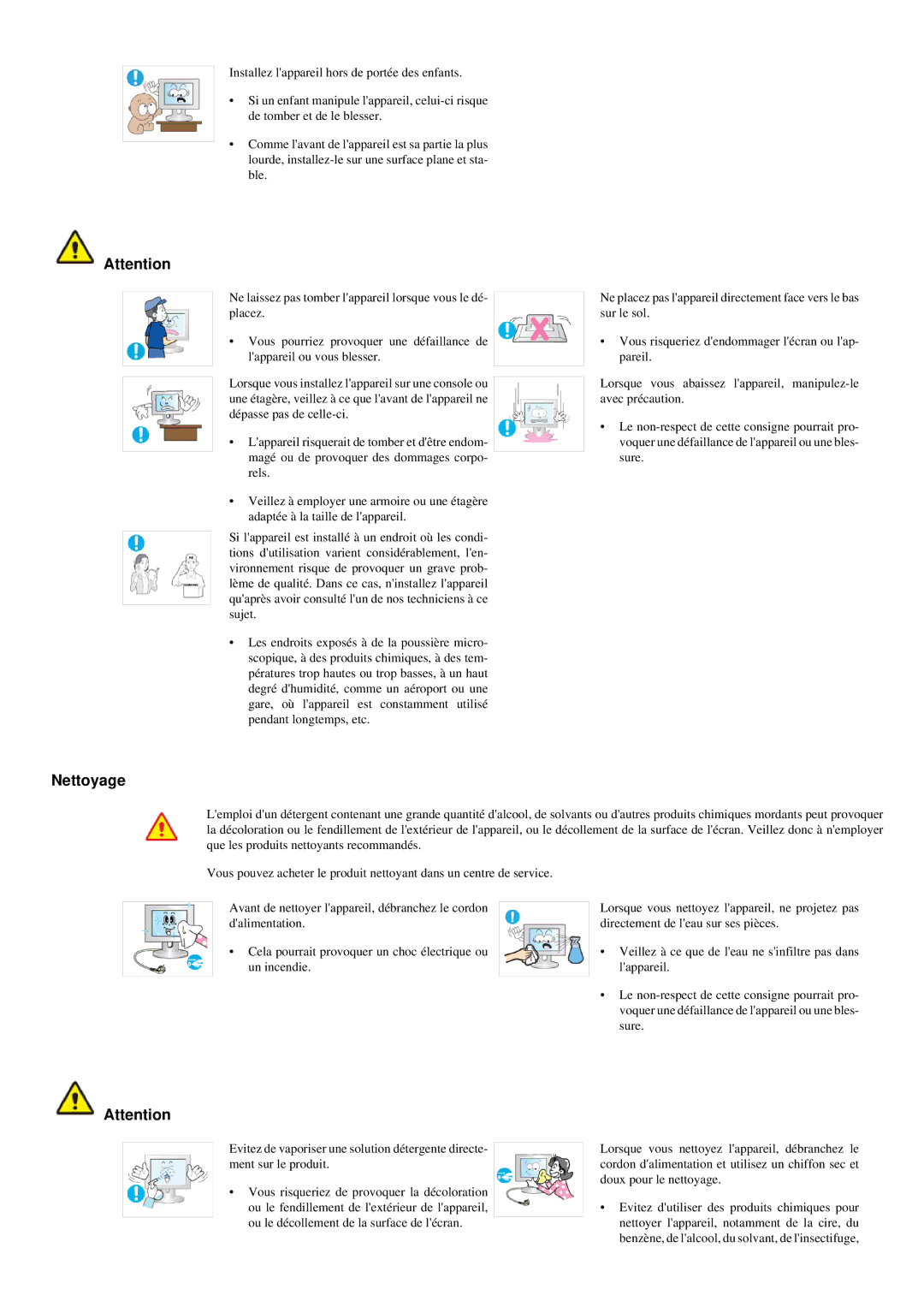 Samsung LS23LRYKU/EN, LS20LRYKU/EN, LS22LRYKU/EN manual Nettoyage 