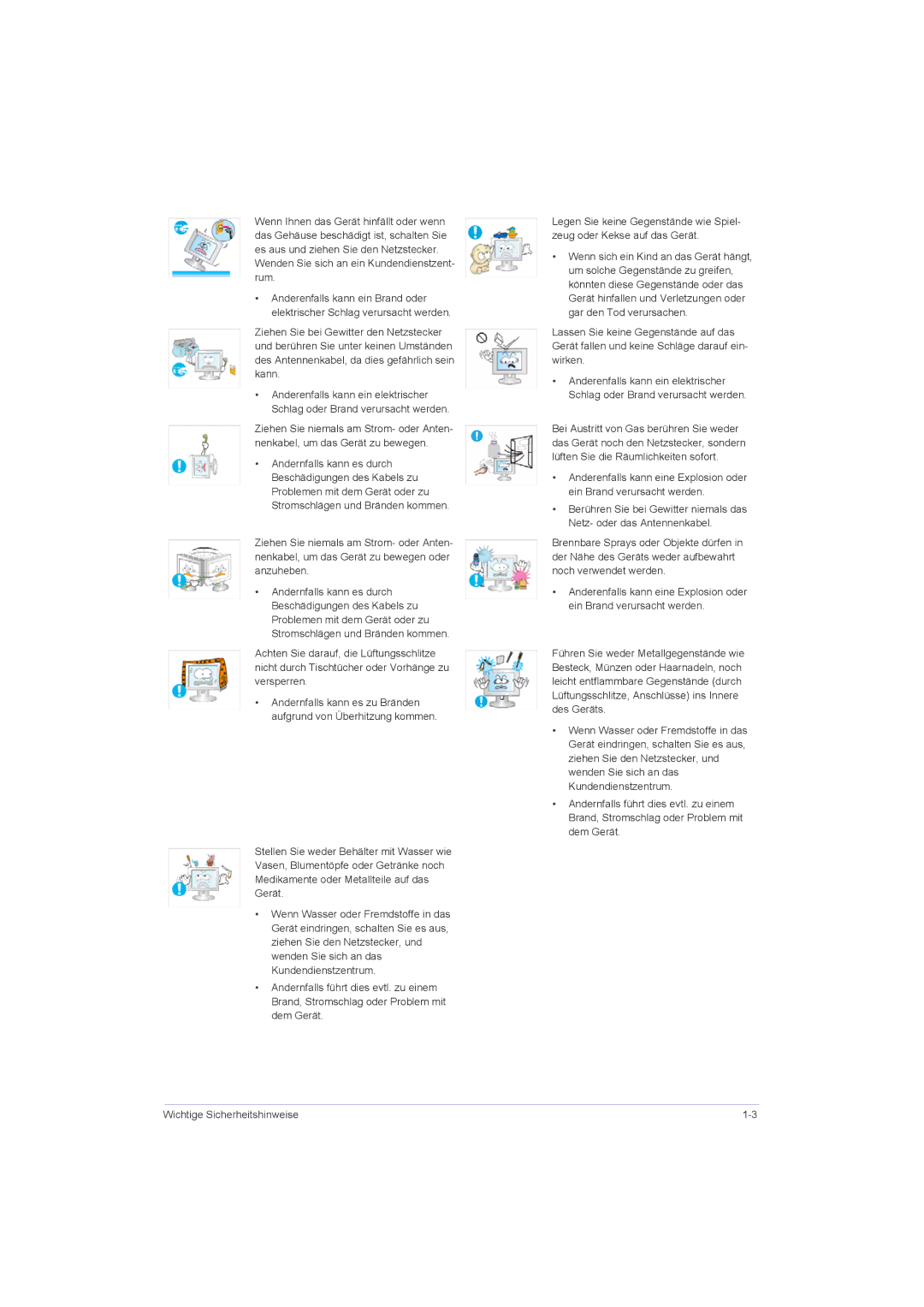 Samsung LS23LRZKUV/EN, LS20LRZKUV/EN, LS22LRZKUV/EN manual Wenden Sie sich an ein Kundendienstzent- rum 