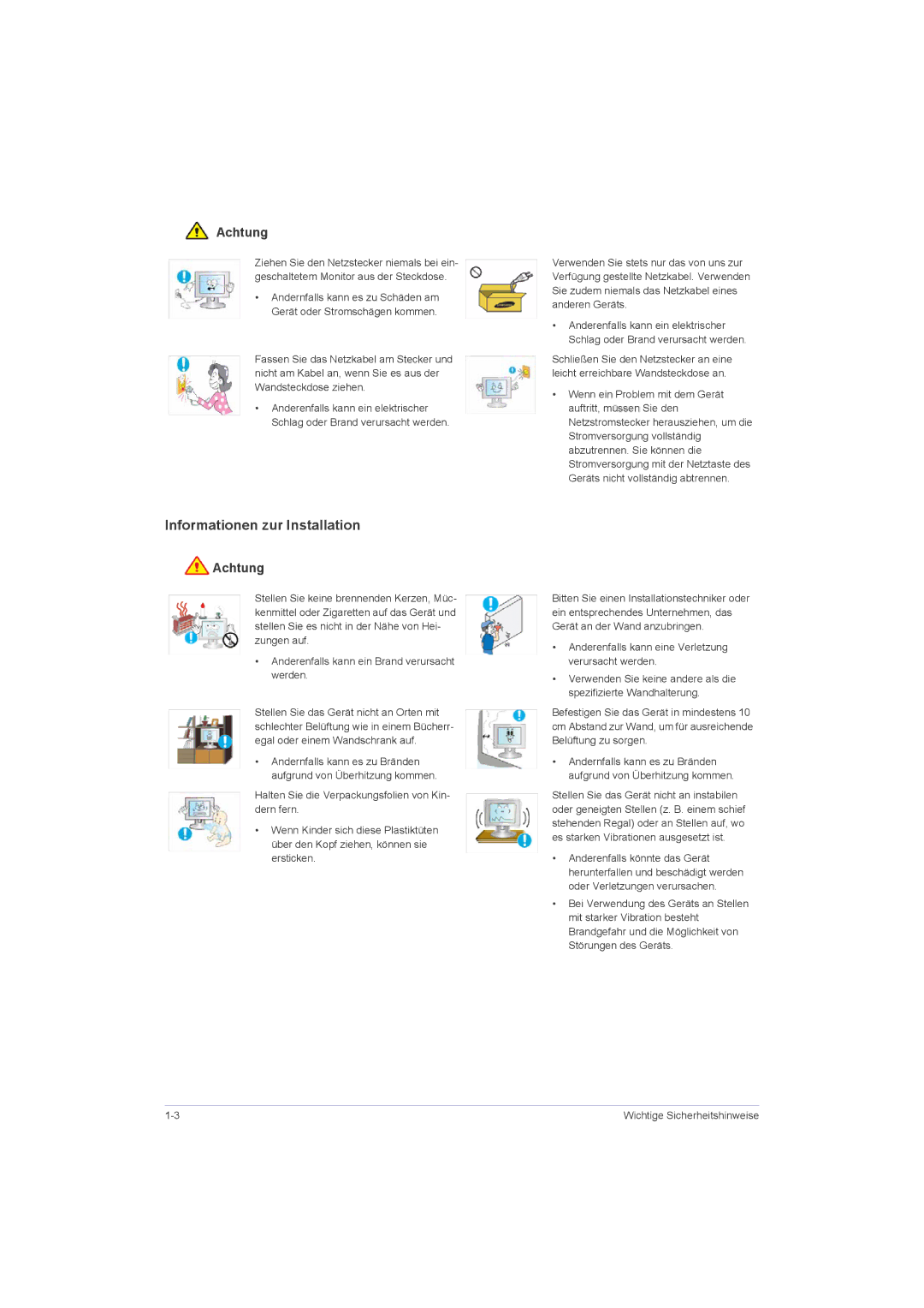 Samsung LS23LRZKUV/EN, LS20LRZKUV/EN, LS22LRZKUV/EN manual Informationen zur Installation 