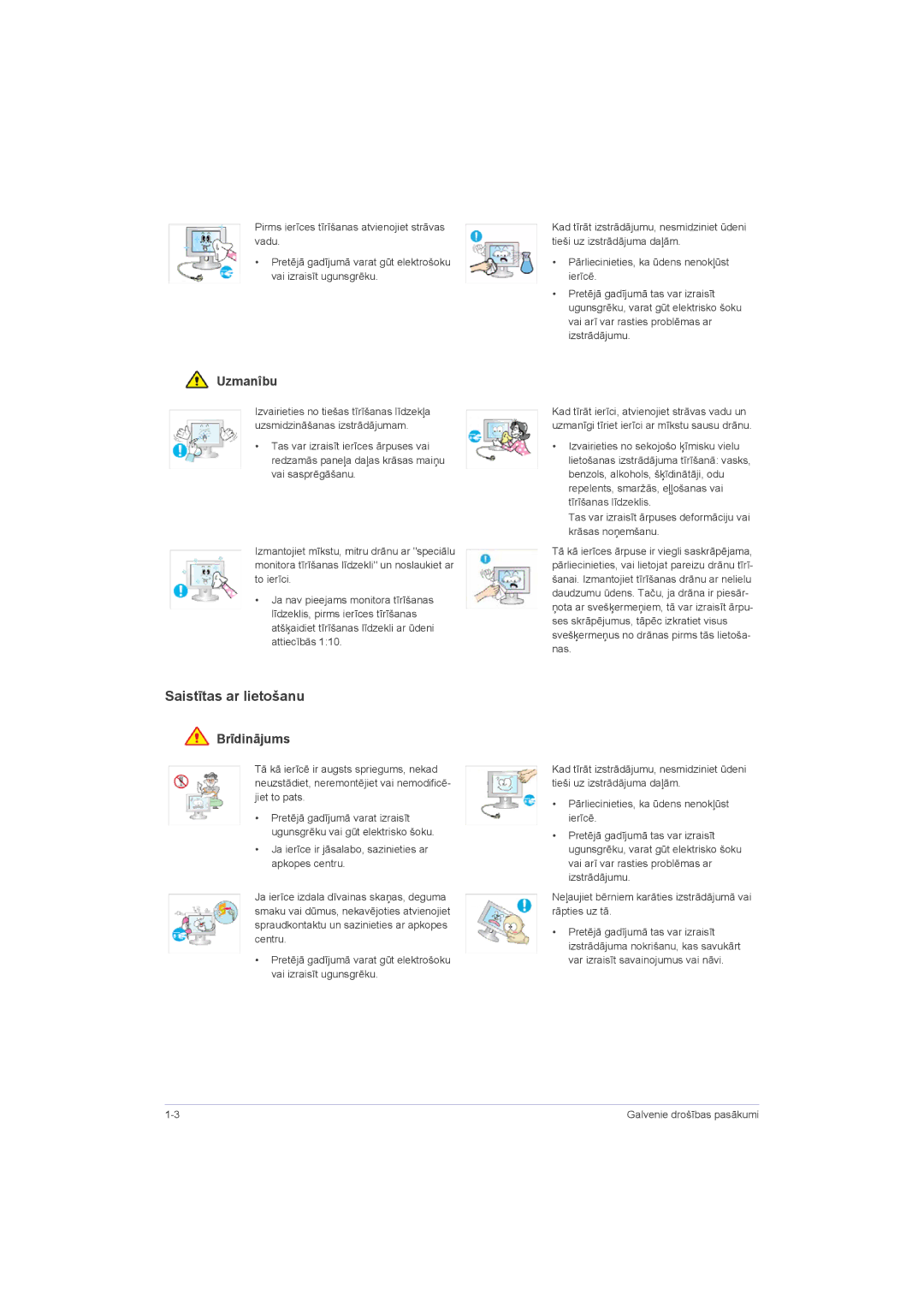 Samsung LS22LRZKUV/EN, LS20LRZKUV/EN, LS23LRZKUV/EN manual Saistītas ar lietošanu 