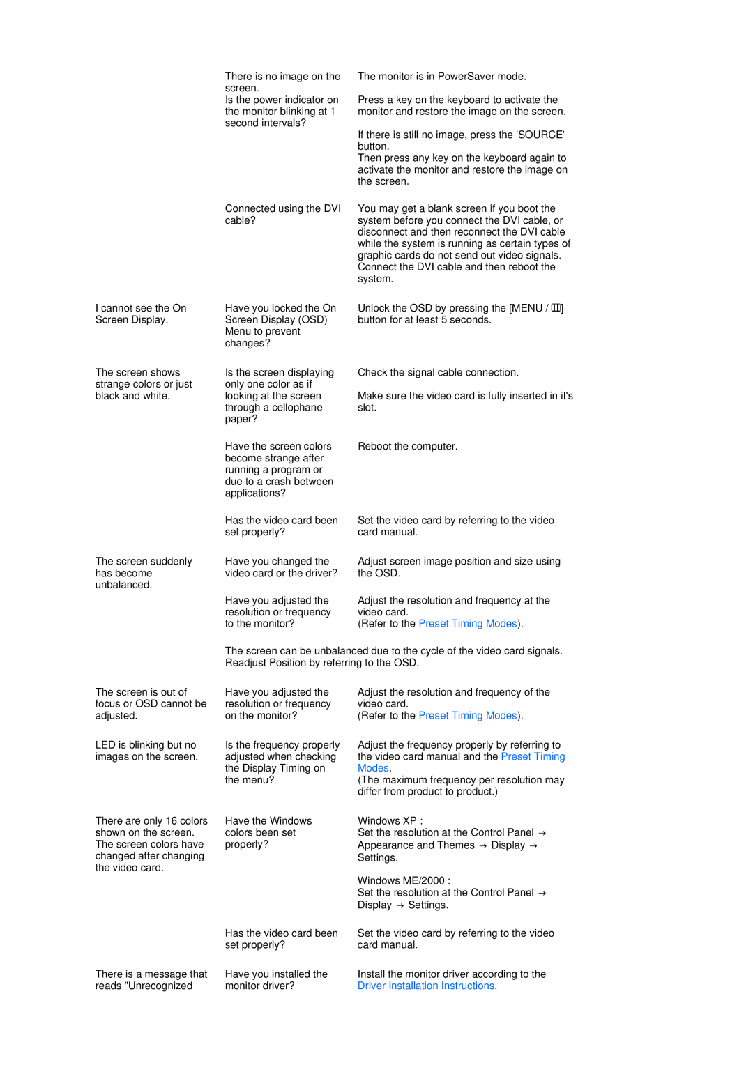 Samsung LS20MEHSF1/XSJ, LS20MEWSF1/XSJ, LS20MEWSFV/EDC, LS22MEWSFV/EDC, LS22MEHSFV/EDC manual Driver Installation Instructions 