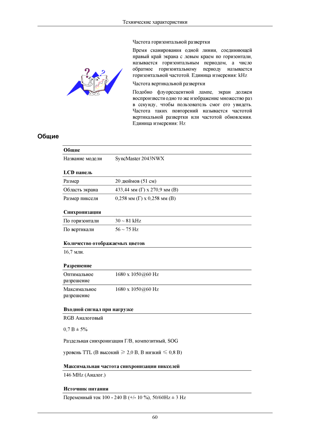 Samsung LS20MYNKBBHEDC, LS20MYNKSB/EDC, LS20MYNKB/EDC, LS20MYNKBB/EDC, LS20MYNKF/EDC manual Название модели SyncMaster 2043NWX 