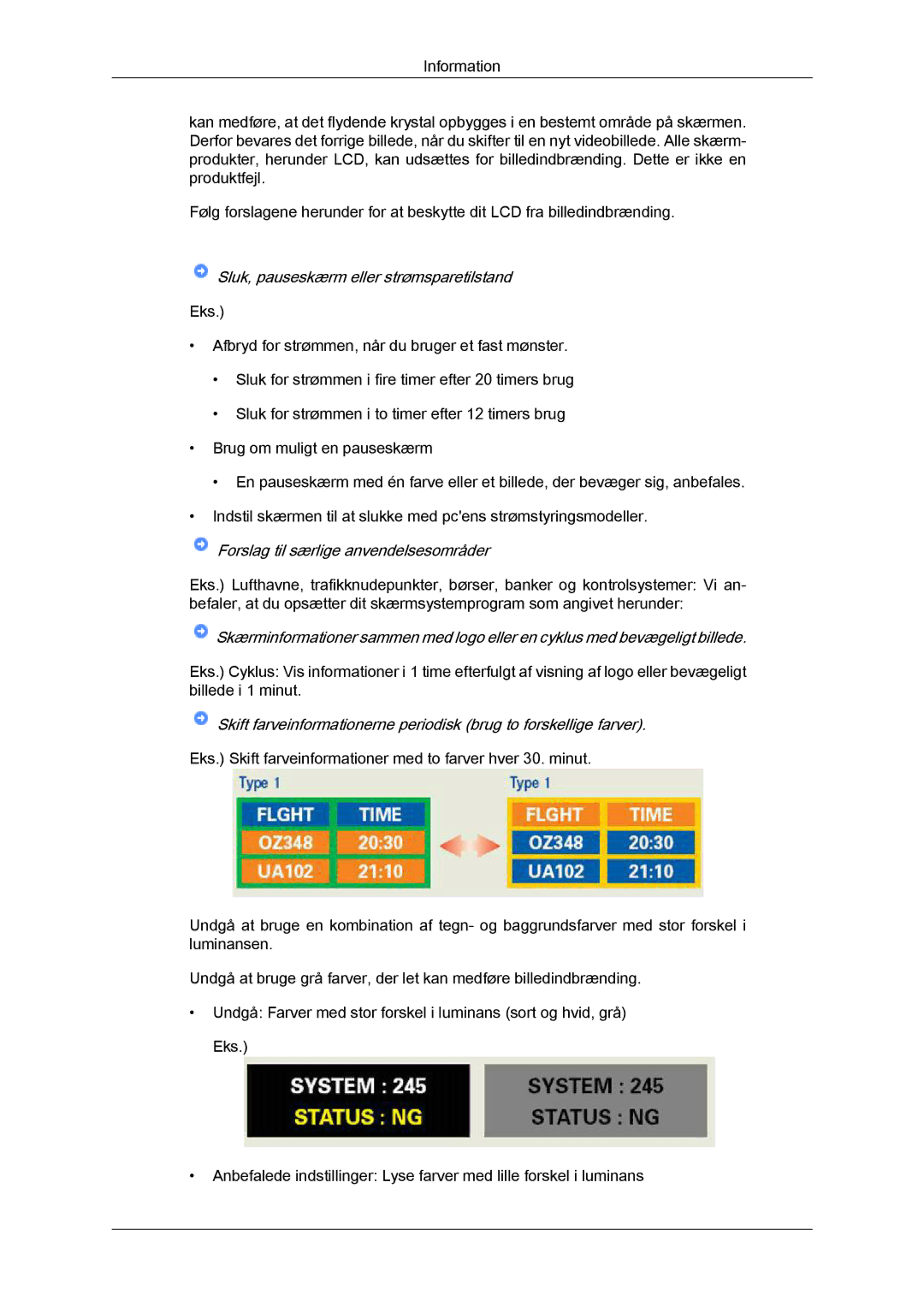 Samsung LS19MYYKBB/EDC, LS20MYYKBB/EDC, LS22MYYKBB/EDC manual Sluk, pauseskærm eller strømsparetilstand 