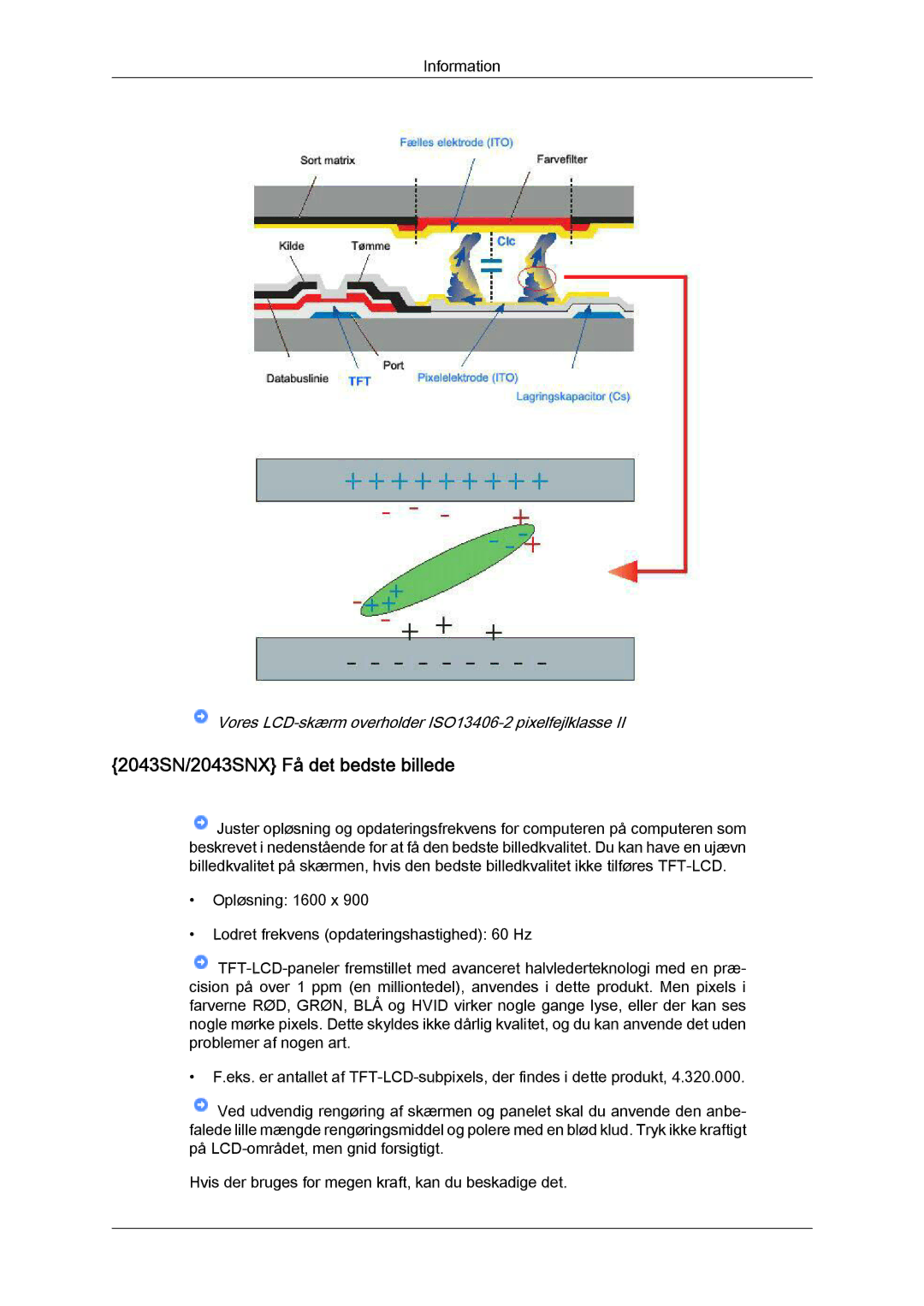 Samsung LS22MYYKBB/EDC, LS20MYYKBB/EDC, LS19MYYKBB/EDC manual 2043SN/2043SNX Få det bedste billede 