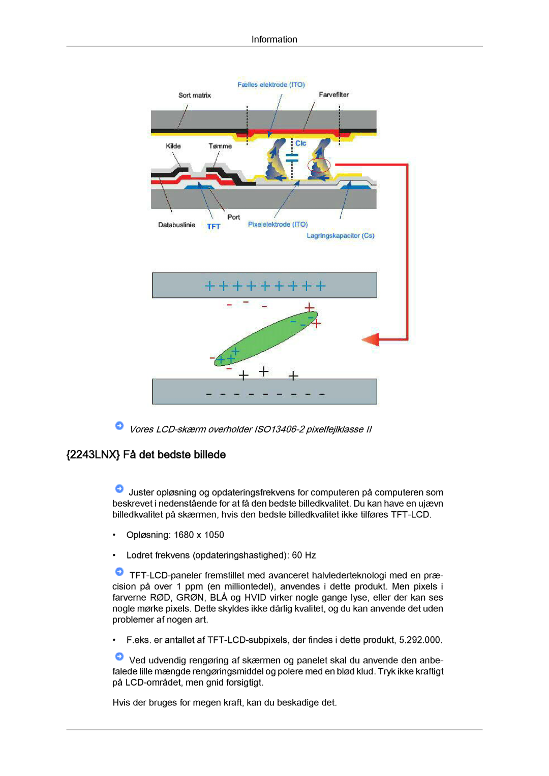 Samsung LS19MYYKBB/EDC, LS20MYYKBB/EDC, LS22MYYKBB/EDC manual 2243LNX Få det bedste billede 