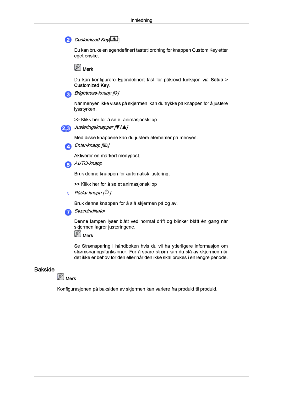 Samsung LS19MYYKBB/EDC, LS20MYYKBB/EDC, LS22MYYKBB/EDC manual Bakside 