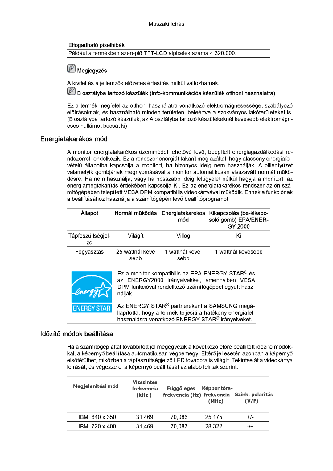 Samsung LS22MYYKBBA/EN, LS20MYYKBB/EDC, LS22MYYKBB/EDC manual IBM, 640 x 31,469 70,086 25,175 IBM, 720 x 70,087 28,322 