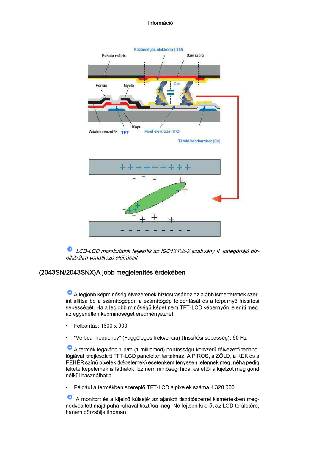 Samsung LS19MYYKBB/EDC, LS20MYYKBB/EDC, LS22MYYKBB/EDC, LS22MYLKF/EDC manual 2043SN/2043SNXA jobb megjelenítés érdekében 