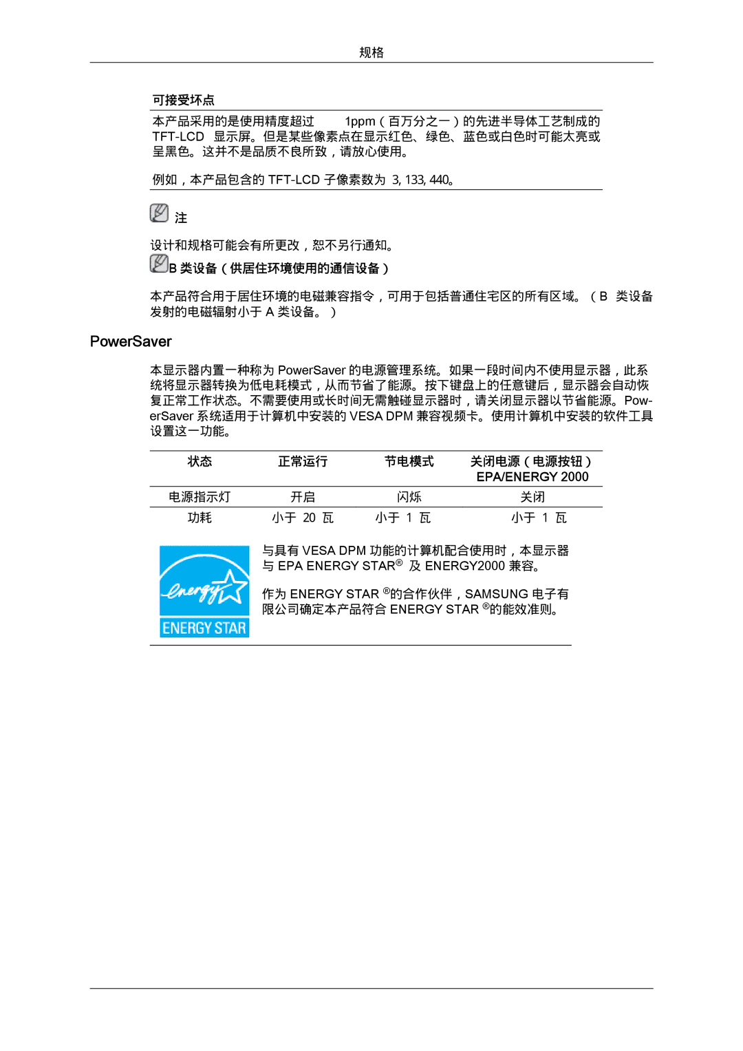 Samsung LS20MYYKBBA/EN, LS20MYYKBB/EDC, LS22MYYKBB/EDC, LS22MYLKF/EDC, LS19MYYKBBA/EN, LS19MYYKBB/EDC manual PowerSaver 