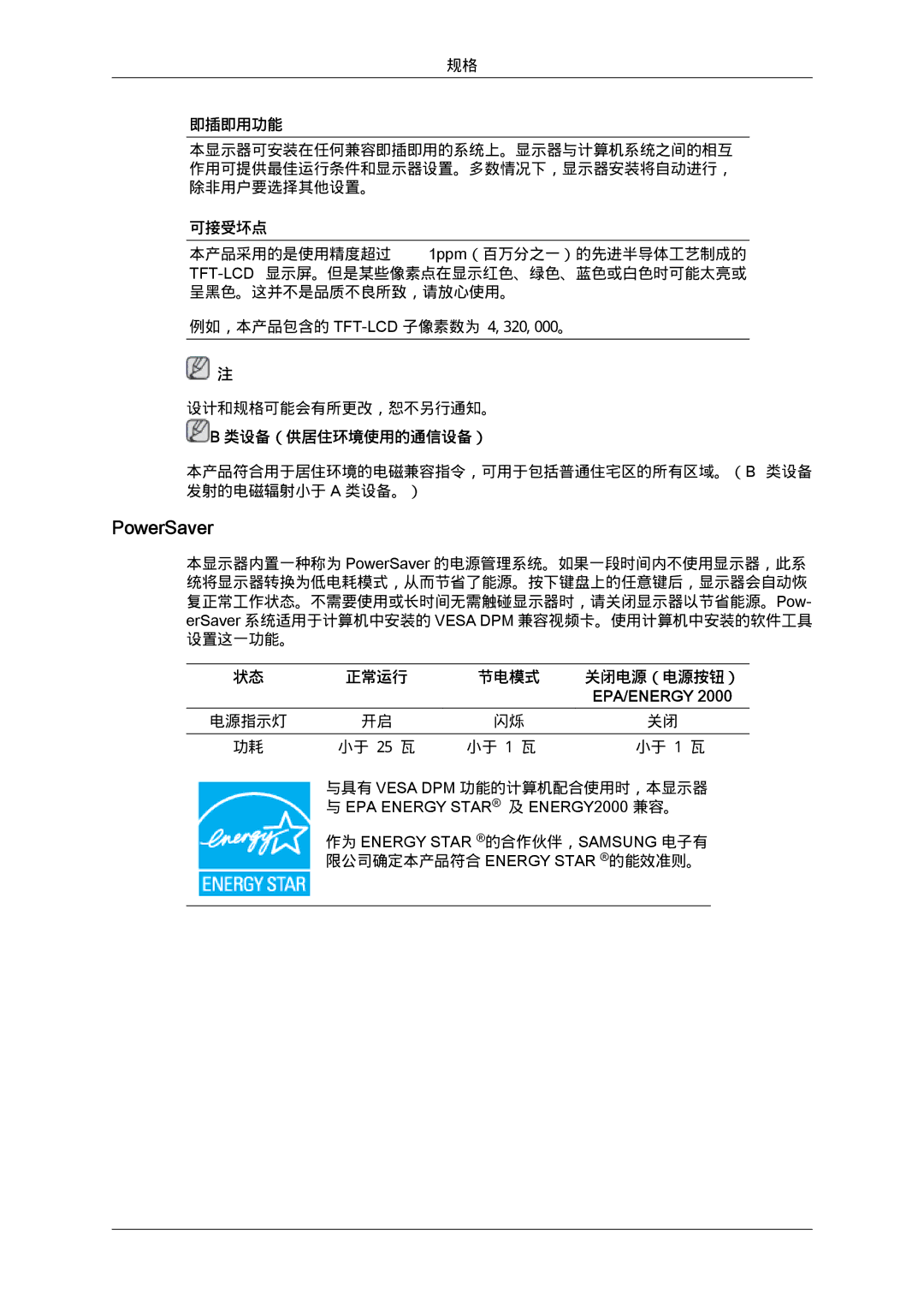 Samsung LS20MYYKBB/EDC, LS22MYYKBB/EDC, LS22MYLKF/EDC, LS19MYYKBBA/EN, LS20MYYKBBA/EN, LS19MYYKBB/EDC manual PowerSaver 