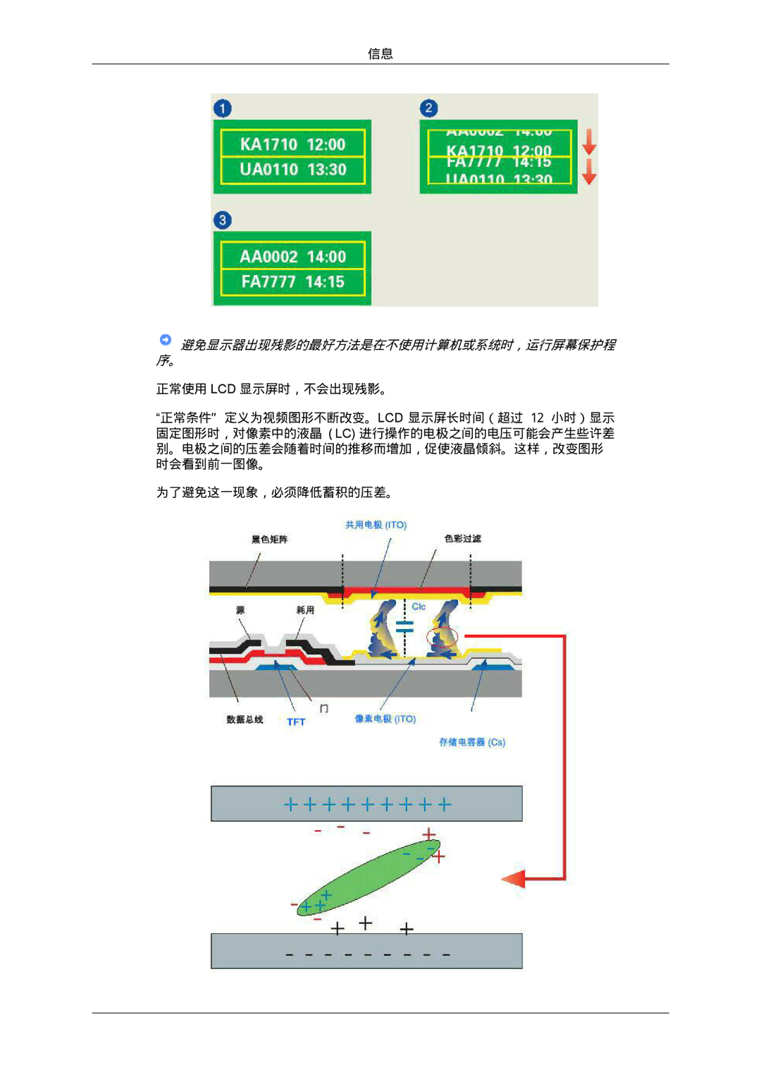 Samsung LS22MYYKBBA/EN, LS20MYYKBB/EDC, LS22MYYKBB/EDC, LS22MYLKF/EDC, LS19MYYKBBA/EN 避免显示器出现残影的最好方法是在不使用计算机或系统时，运行屏幕保护程 序。 