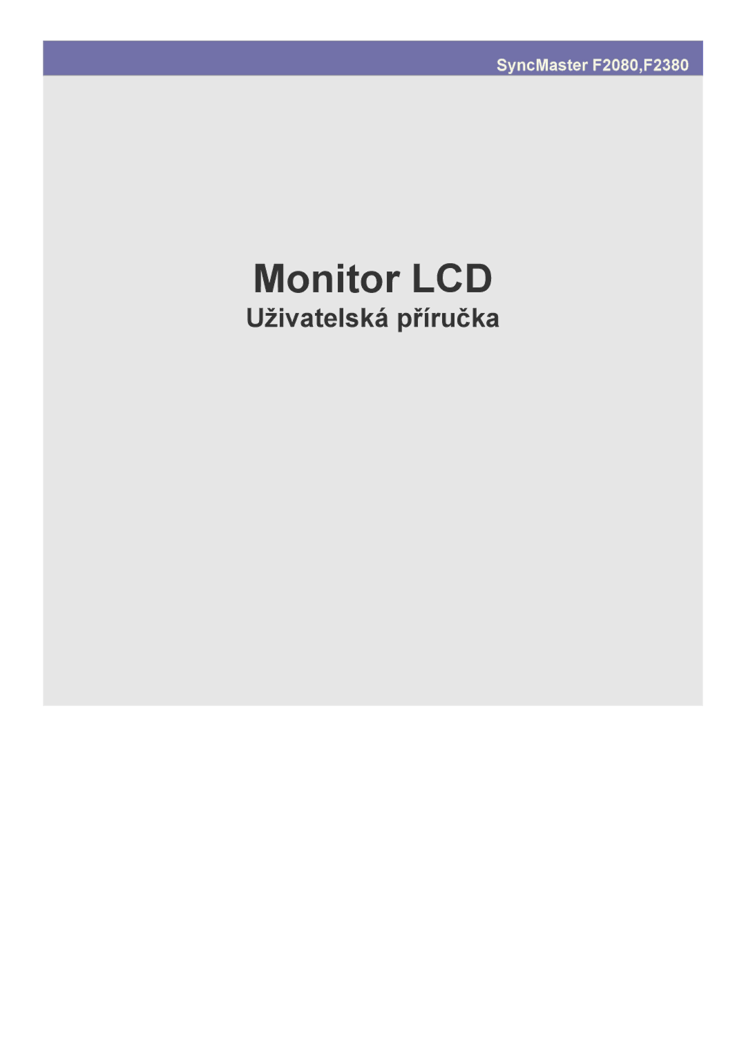 Samsung LS23NVTABW/EN, LS20NVTABW/ZA, LS20NVTABW/EN, LS20NVTAB5/EN, LS23NVTAB5/EN manual Monitor LCD 