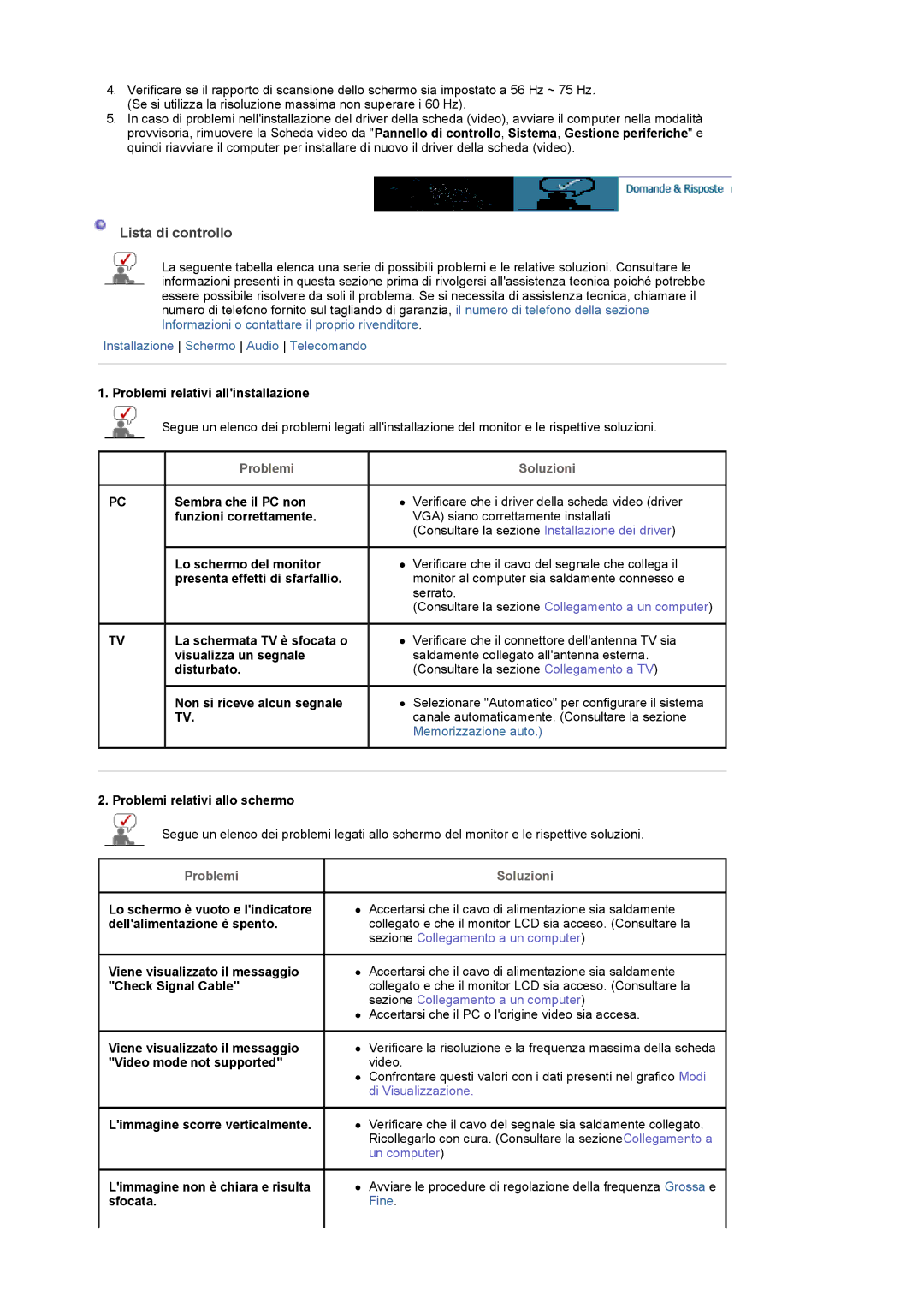 Samsung LS20PMASFZ/EDC, LS20PMASF/EDC, LS19PMASF/EDC, LS19PMASF6/EDC manual Consultare la sezione Collegamento a un computer 