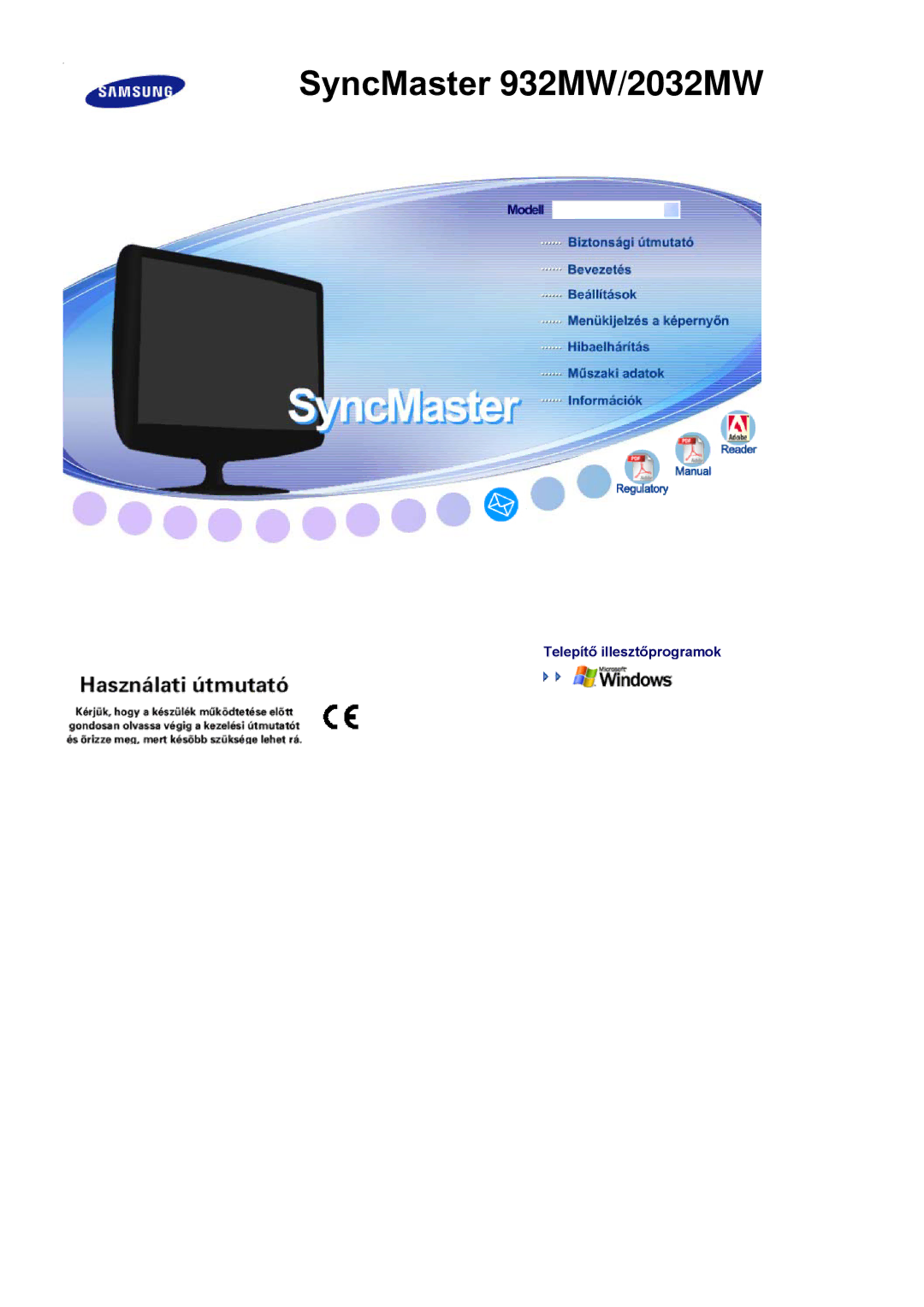 Samsung LS20PMASF/EDC manual SyncMaster 932MW/2032MW 