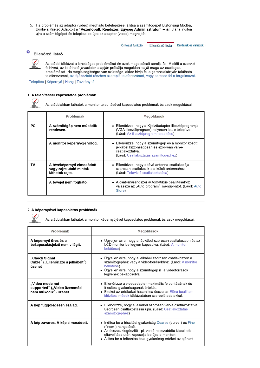 Samsung LS19PMASF6/EDC, LS20PMASF/EDC, LS19PMASF/EDC, LS20PMASF6/EDC, LS19PMASFY/EDC manual Lásd Csatlakoztatás számítógéphez 