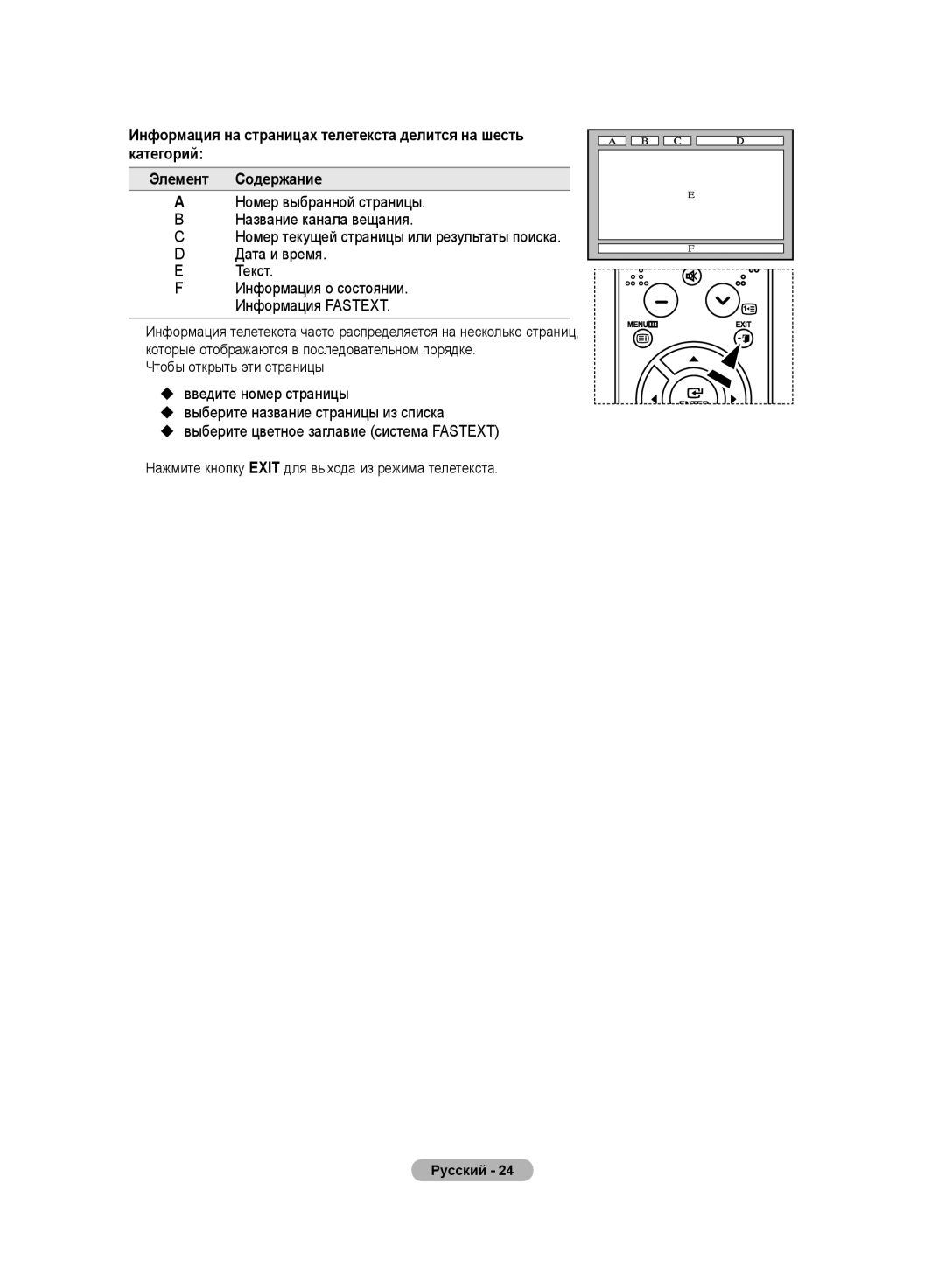 Samsung LS19PMASFT/EDC, LS20PMASF/EDC, LS19PMASF/EDC, LS20PMASFT/EDC manual Дата и время, Текст, Информация о состоянии 