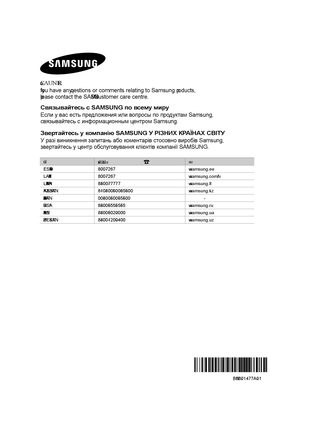 Samsung LS20PMASFT/EDC, LS20PMASF/EDC, LS19PMASF/EDC, LS19PMASFT/EDC manual Contact Samsung Worldwide 