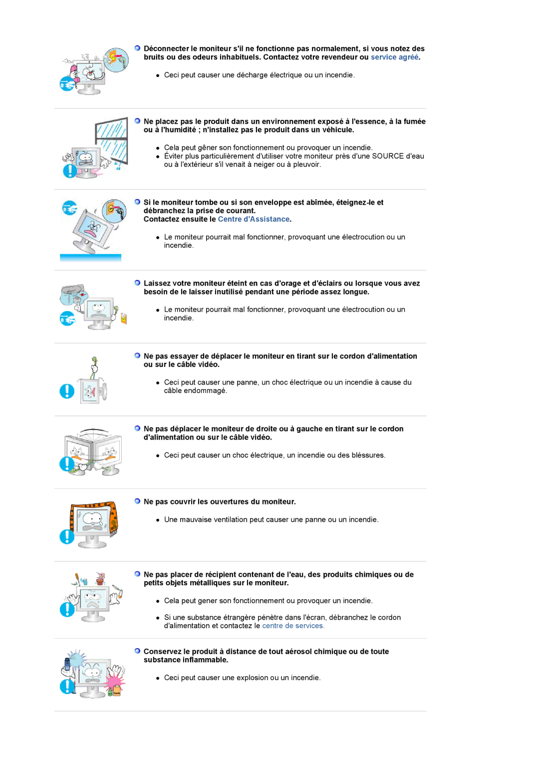 Samsung LS19PMASF/EDC, LS20PMASF/EDC manual Ne pas couvrir les ouvertures du moniteur 