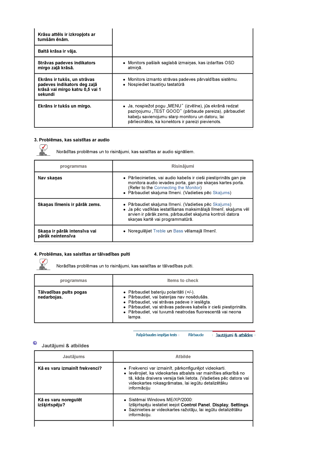 Samsung LS20PMASF/EDC, LS19PMASF/EDC manual Jautājumi & atbildes 