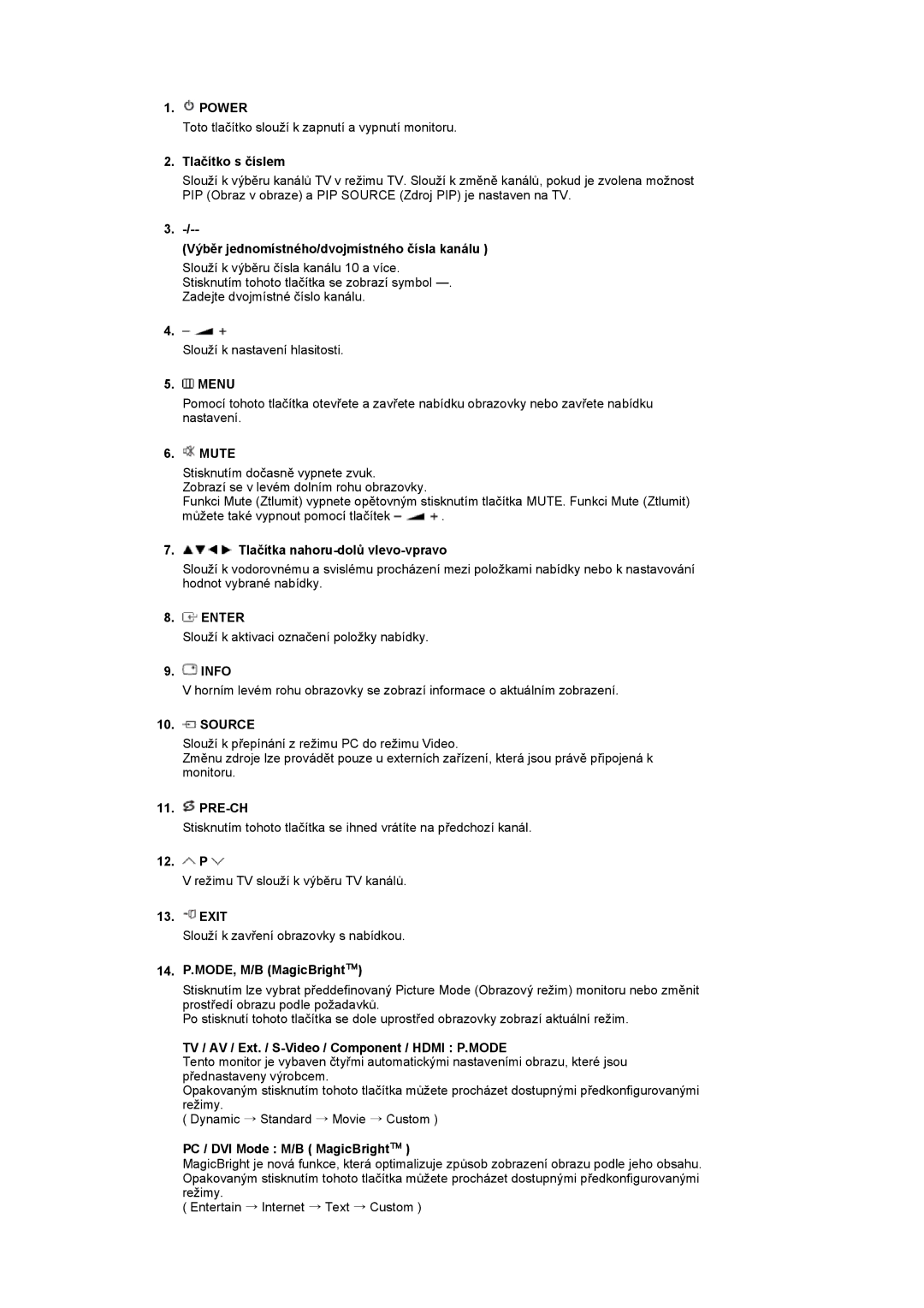 Samsung LS20PMASF/EDC manual Enter 