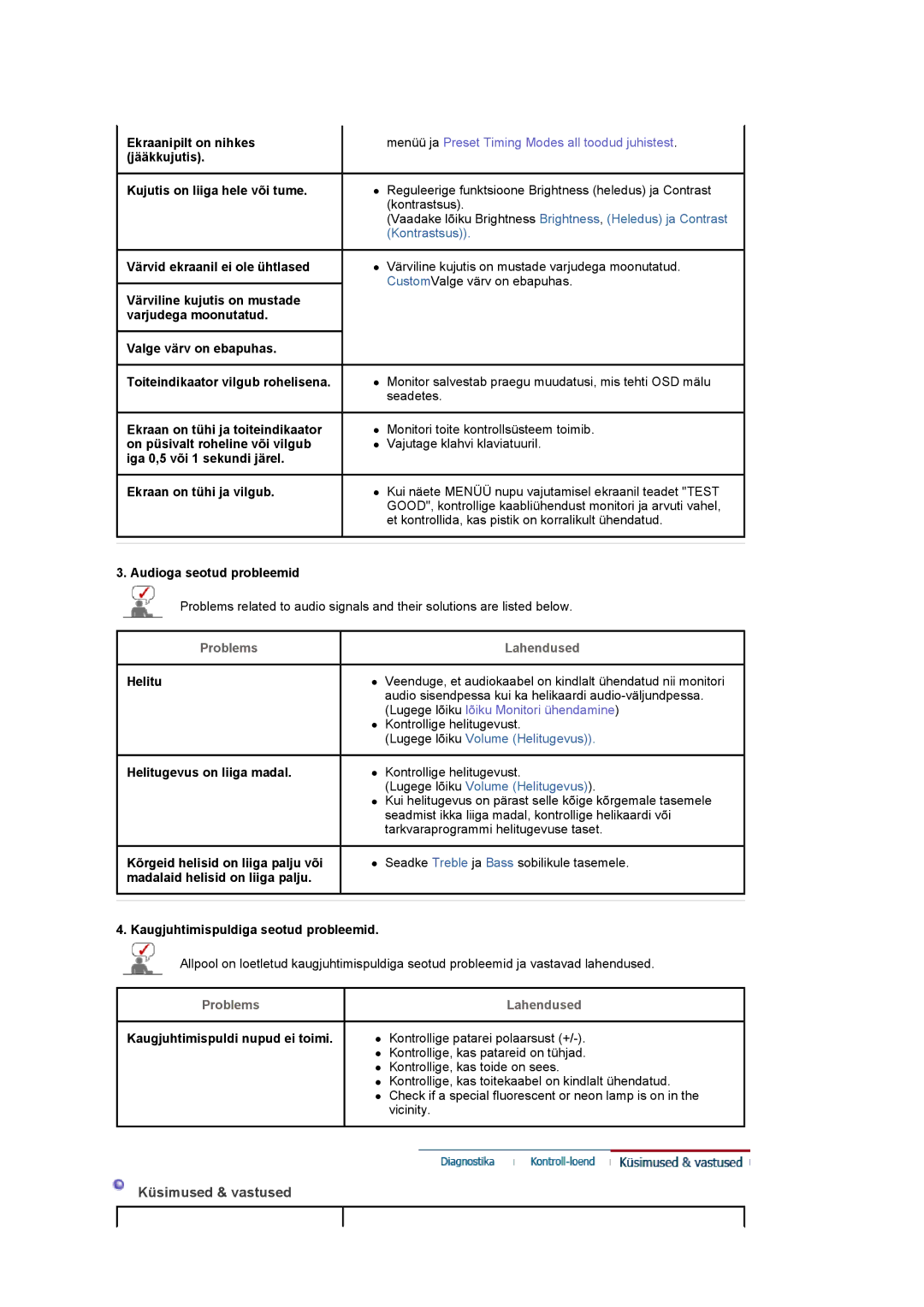 Samsung LS20PMASF/EDC manual Küsimused & vastused, Kontrollige patarei polaarsust + 