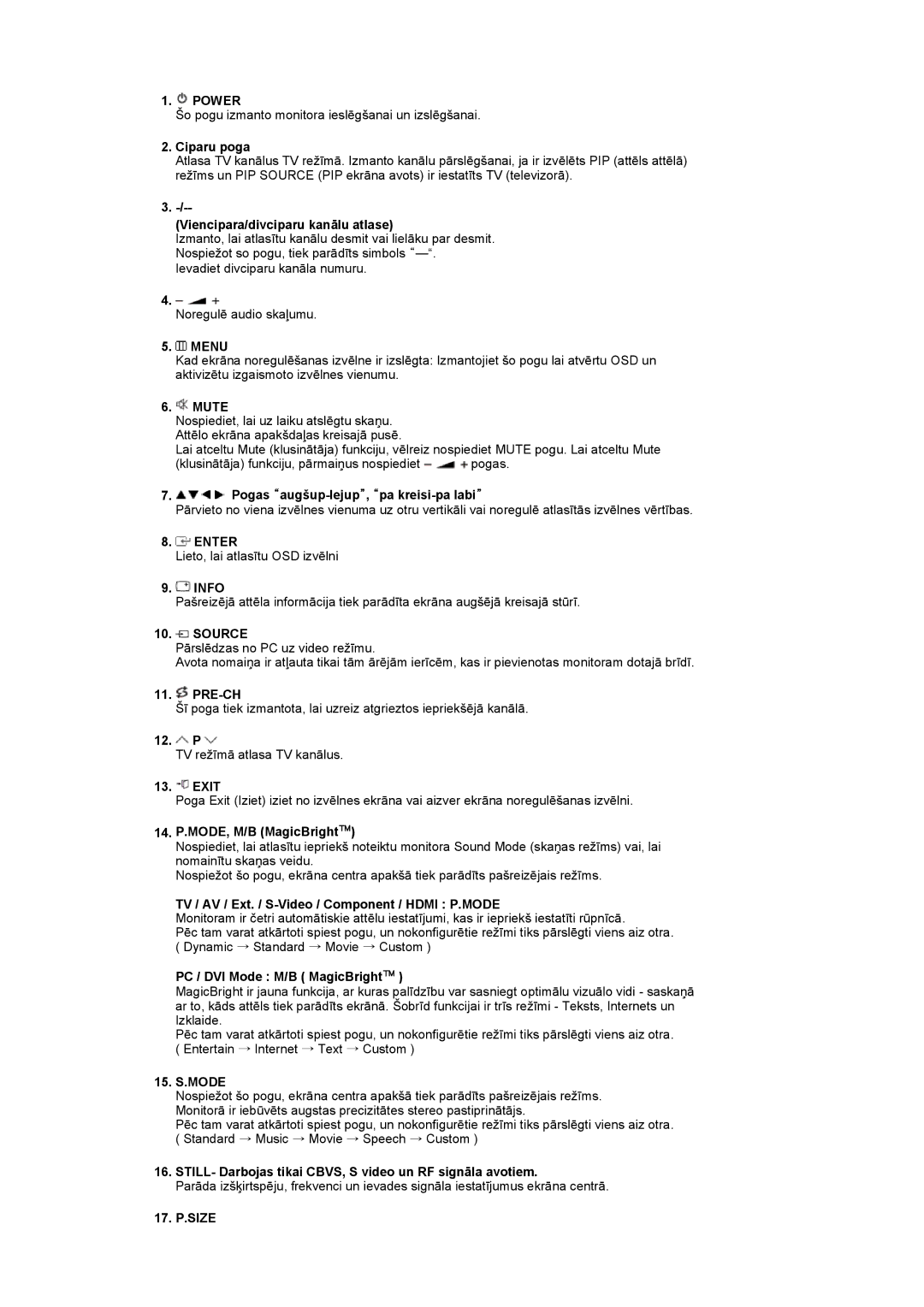 Samsung LS20PMASF/EDC manual Enter 