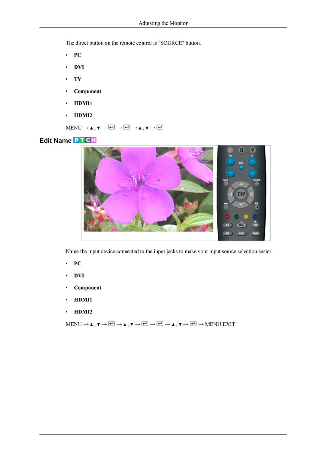 Samsung LS22TDDSU/ZN, LS20TDDSUV/EN, LS22TDDSUV/EN manual Edit Name 