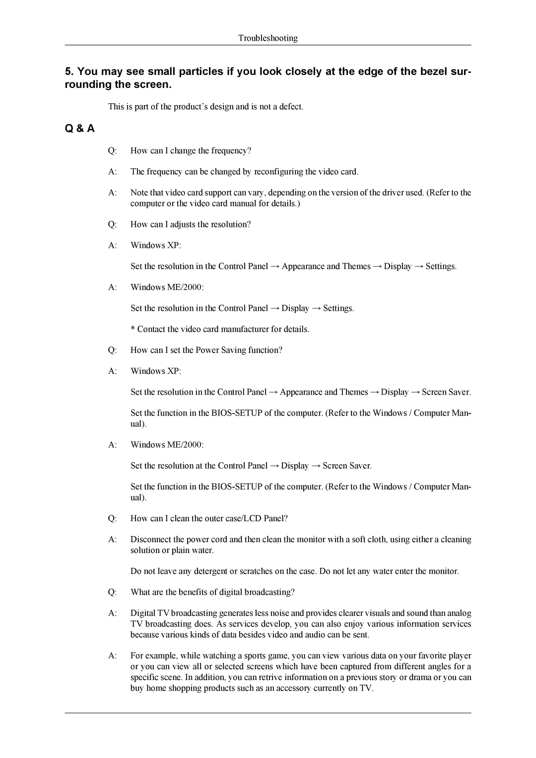 Samsung LS20TDDSUV/EN, LS20TDVSUV/EN, LS22TDDSUY/EN manual Troubleshooting 