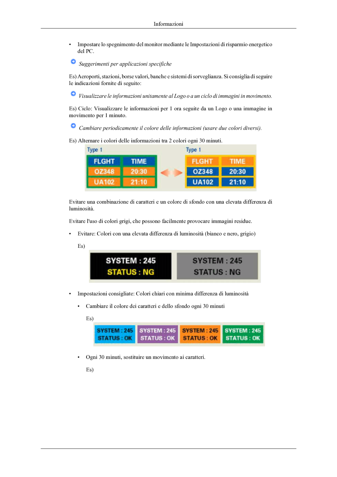 Samsung LS22TDDSUV/EN, LS20TDVSUV/EN, LS22TDVSUV/EN, LS20TDDSUV/EN, LS22TDNSUV/CT Suggerimenti per applicazioni specifiche 