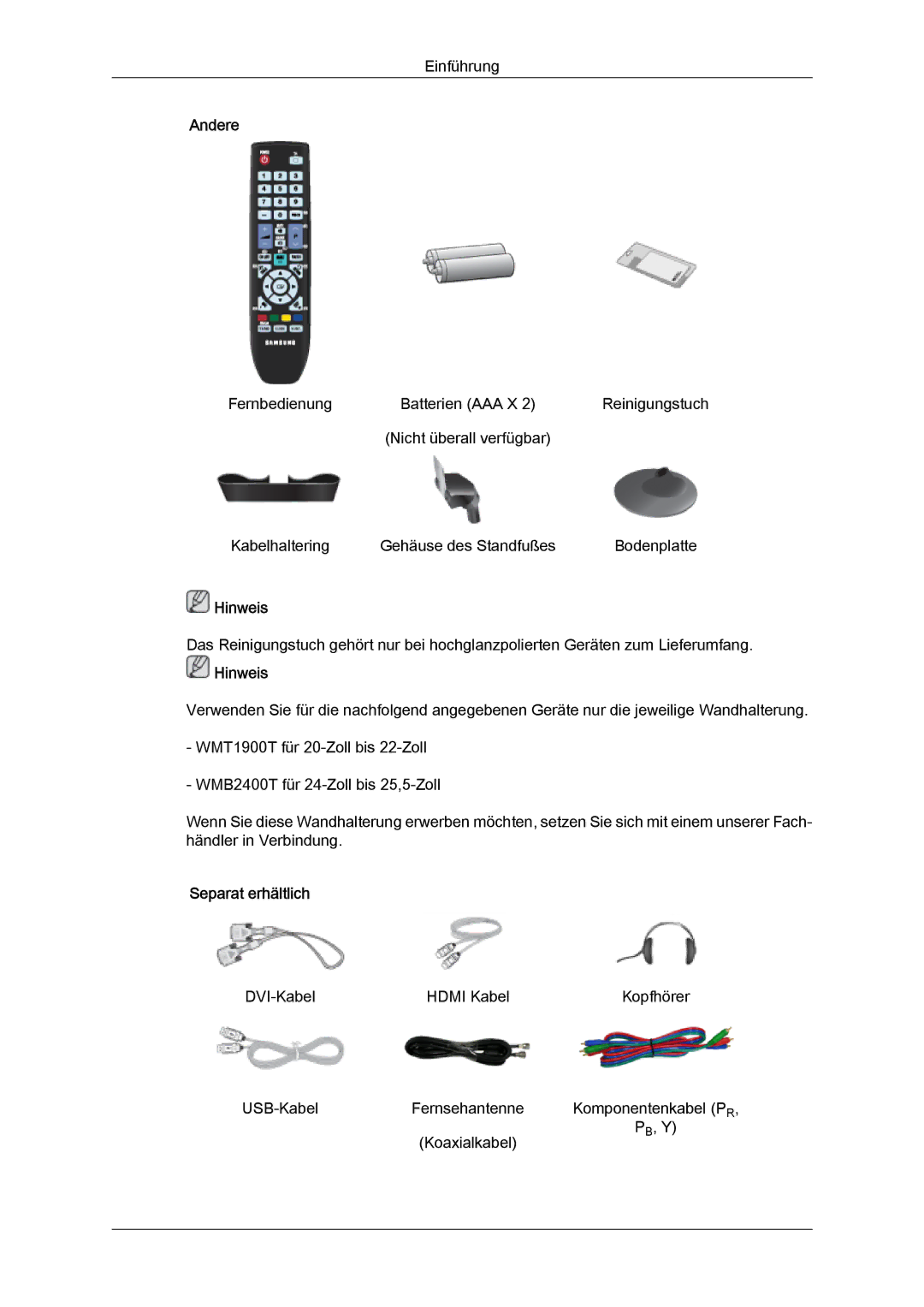 Samsung LS22TDVSUV/EN, LS20TDVSUV/EN, LS24TDVSUV/EN, LS24TDDSUV/EN, LS20TDDSUV/EN, LS22TDDSUV/EN, LS26TDDSUV/EN manual Andere 