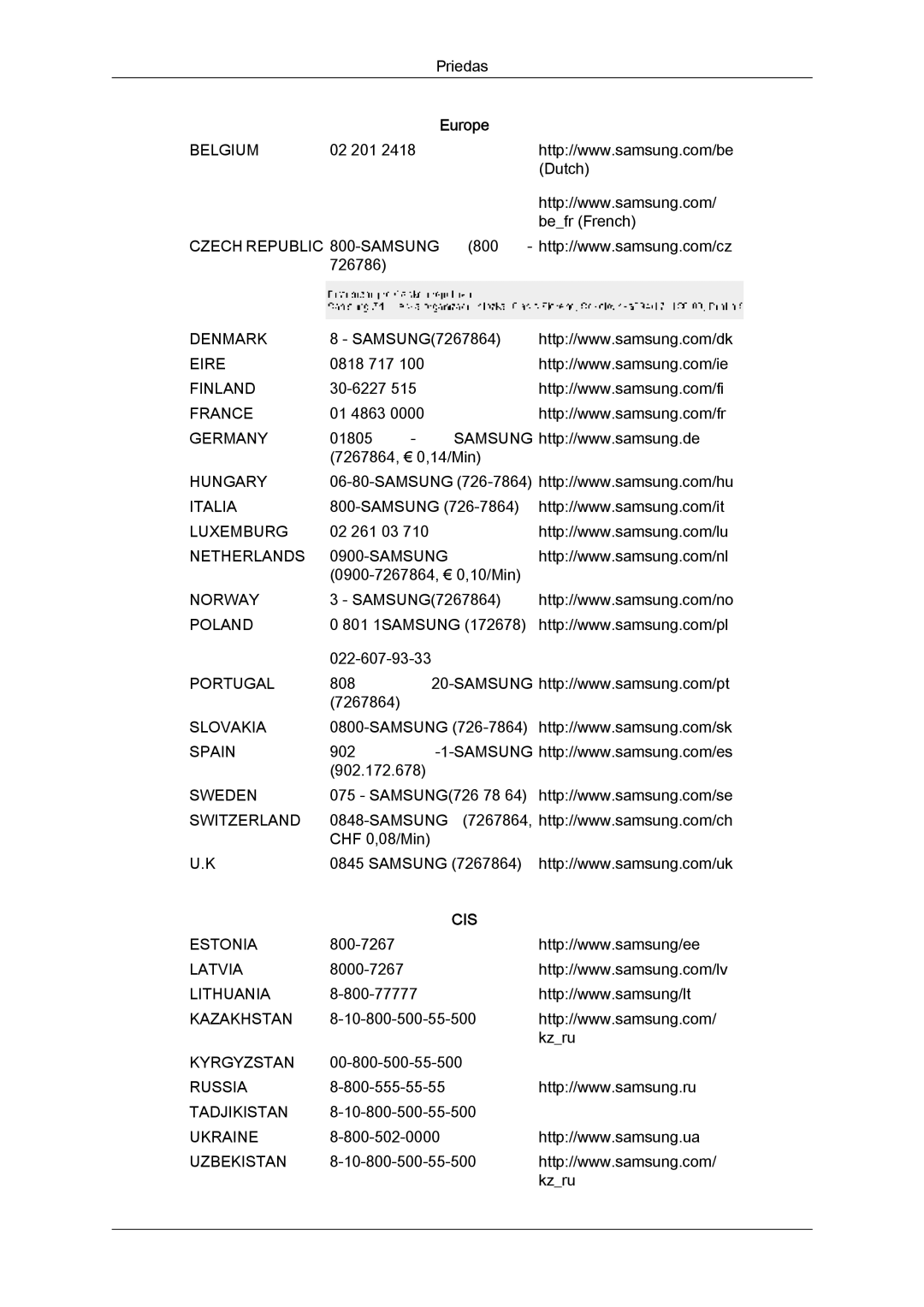 Samsung LS26TDDSUV/EN, LS20TDVSUV/EN, LS24TDVSUV/EN, LS24TDDSUV/EN, LS22TDVSUV/EN, LS20TDDSUV/EN, LS22TDDSUV/EN manual Cis 