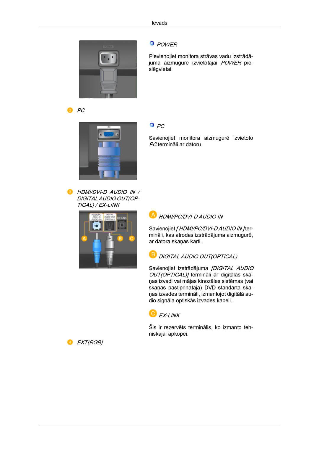 Samsung LS20TDVSUV/EN, LS24TDVSUV/EN, LS24TDDSUV/EN, LS22TDVSUV/EN, LS20TDDSUV/EN, LS22TDDSUV/EN manual Digital Audio Outoptical 