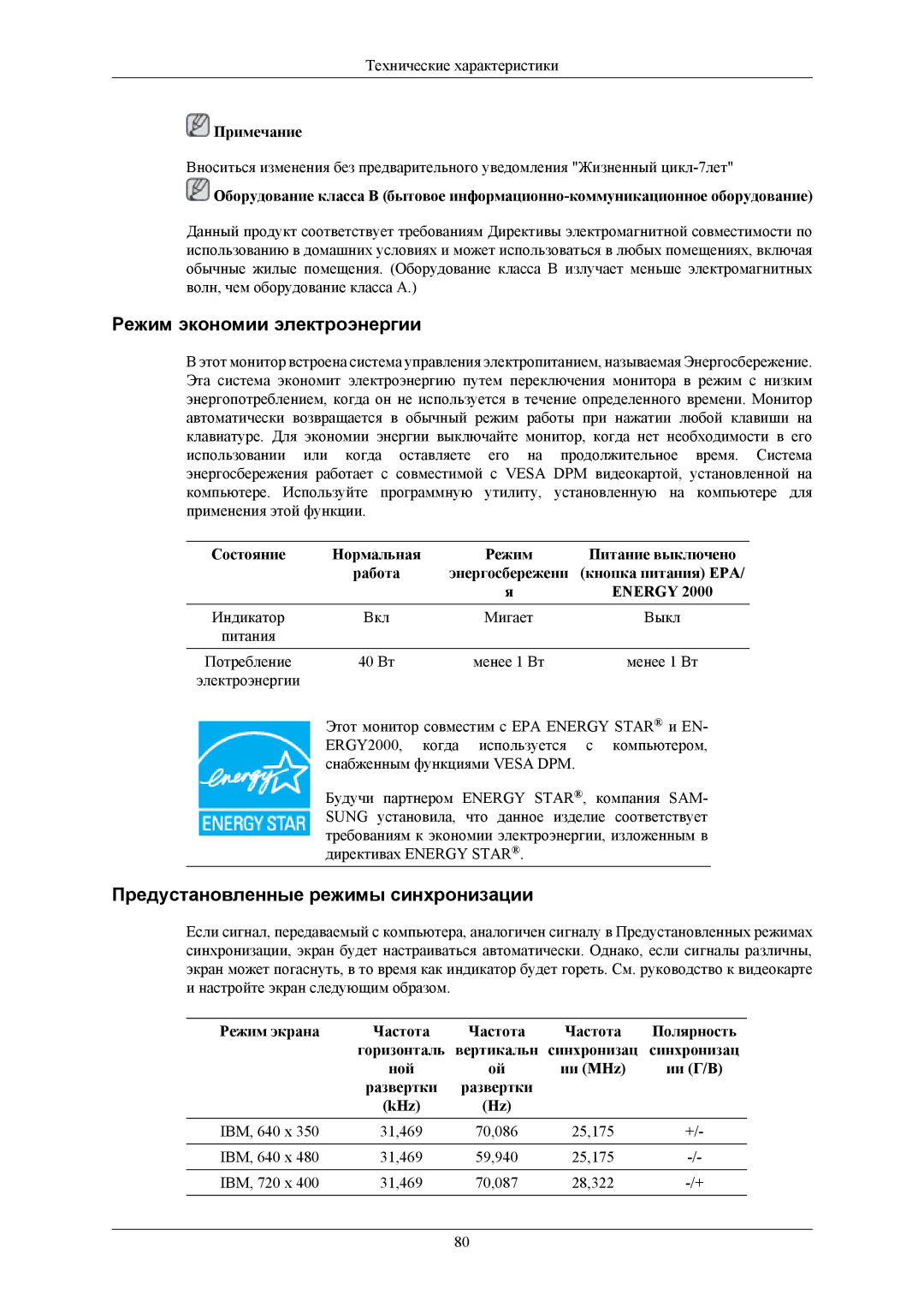 Samsung LS20TWGSXV/EN, LS20TWHSUV/EN, LS19TWHSUV/EN, LS22TWHSUV/EN, LS19TWHSU2SCI, LS19TWHSV2/CI Режим экономии электроэнергии 