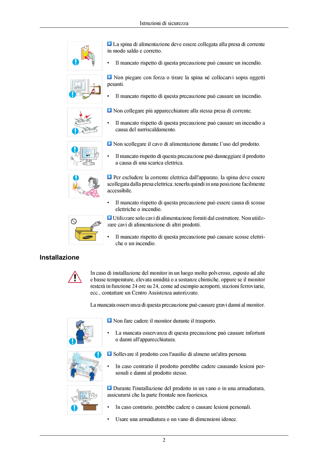 Samsung LS22TWHSUV/CT, LS20TWHSUV/EN, LS19TWHSUV/EN, LS22TWHSUV/EN manual Installazione 