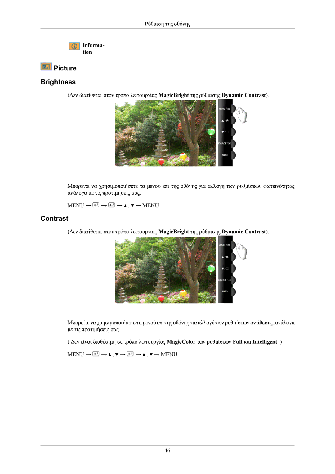 Samsung LS22TWHSUV/EN, LS20TWHSUV/EN, LS19TWHSUV/EN manual Picture Brightness 