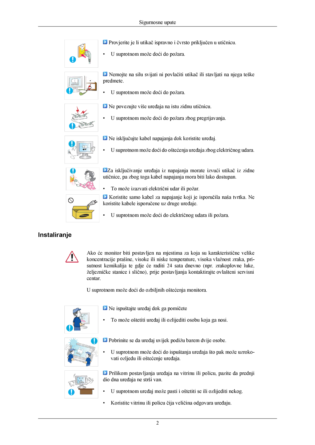 Samsung LS20TWHSUV/EN, LS19TWHSUV/EN, LS22TWHSUV/EN manual Instaliranje 