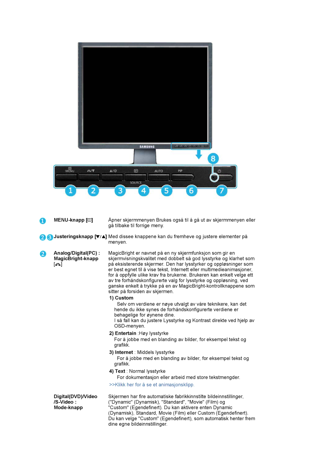 Samsung LS21BRBAS/EDC manual Custom 