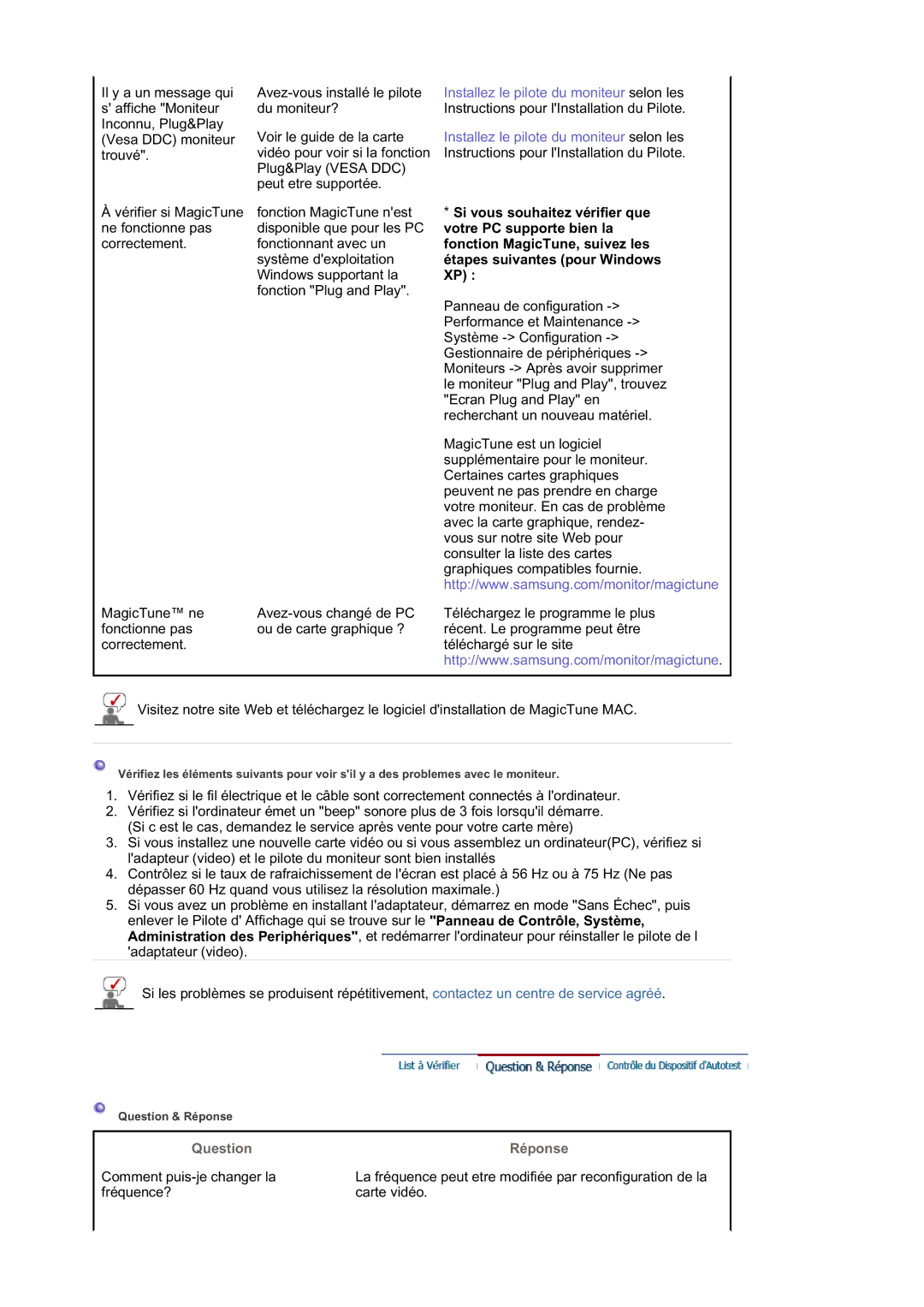 Samsung LS21DPWASQ/EDC manual Question Réponse 