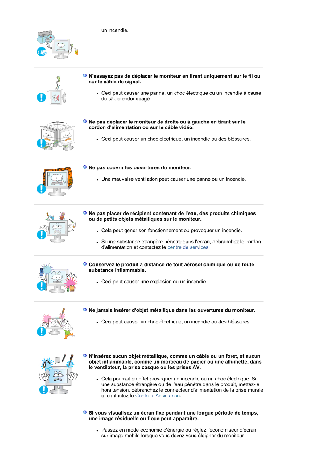 Samsung LS21DPWASQ/EDC manual Ne pas couvrir les ouvertures du moniteur 