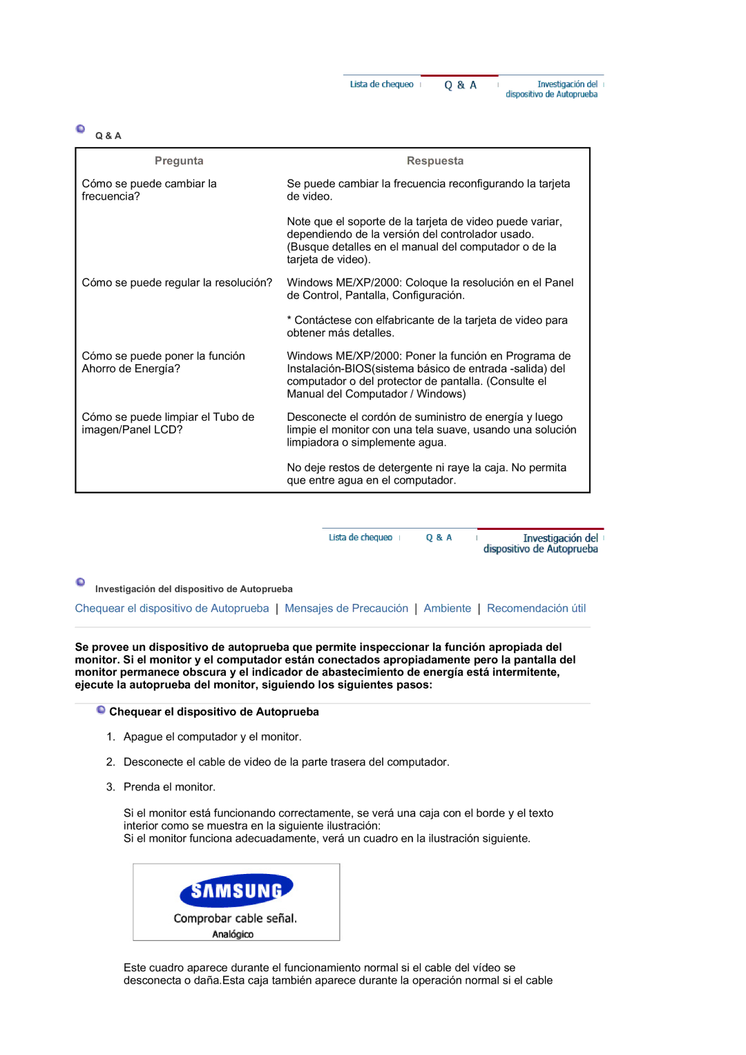 Samsung LS21DPWASQ/EDC manual Pregunta 