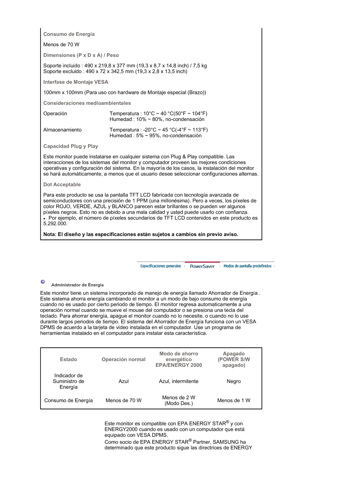 Samsung LS21DPWASQ/EDC manual Power S/W 