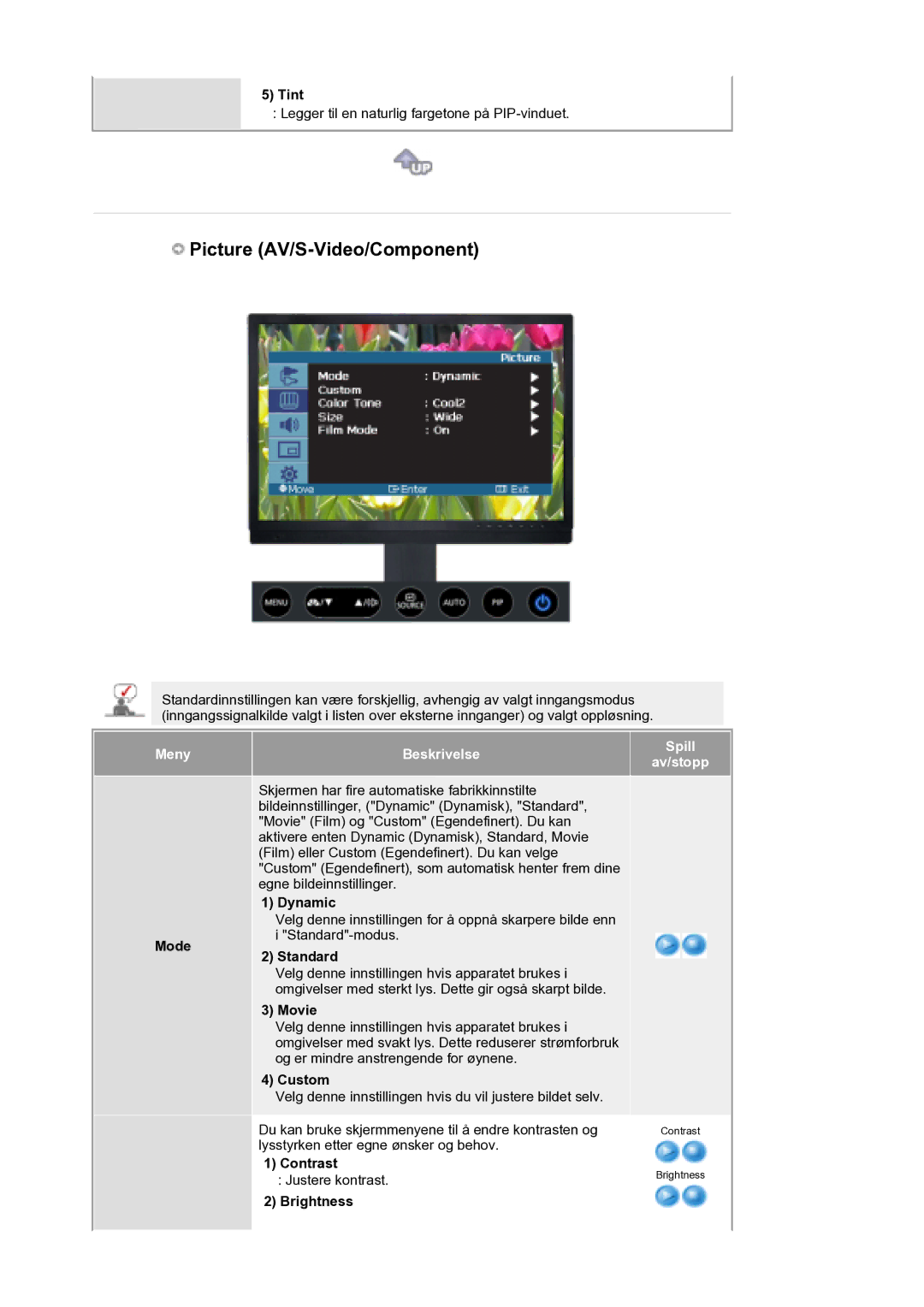 Samsung LS21DPWASQ/EDC manual Tint, Dynamic Mode 