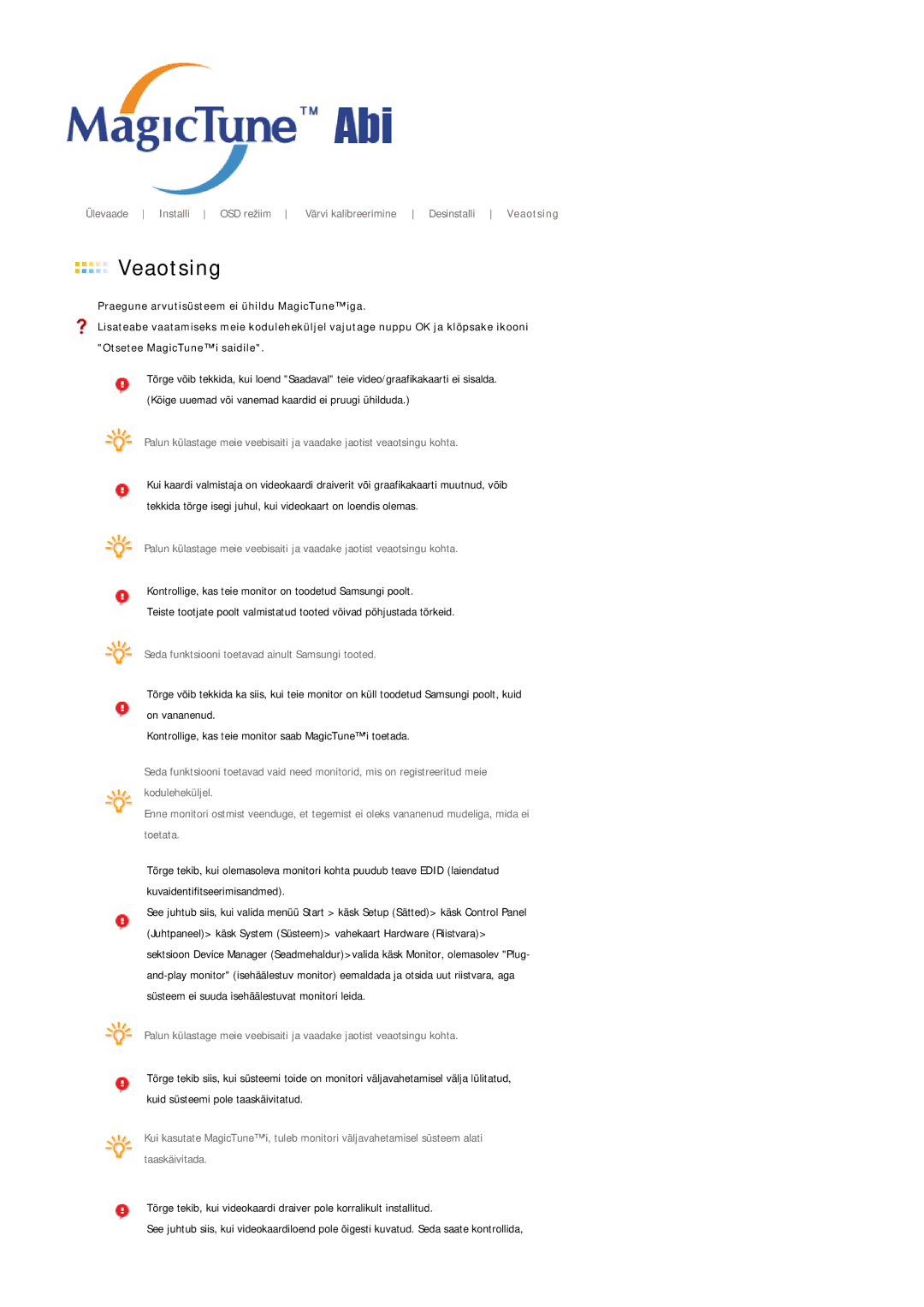 Samsung LS21DPWASQ/EDC manual Veaotsing 