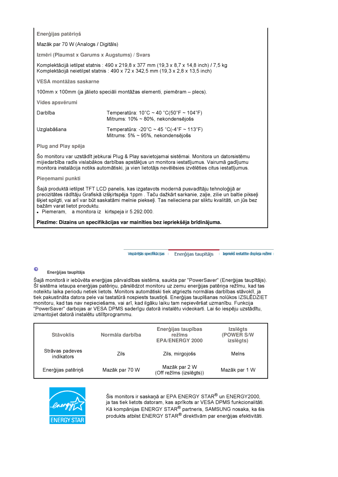 Samsung LS21DPWASQ/EDC manual Power S/W 