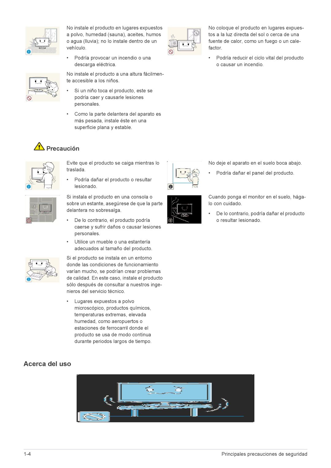 Samsung LS22A300HSZ/EN, LS24A300HSZ/EN manual Acerca del uso 